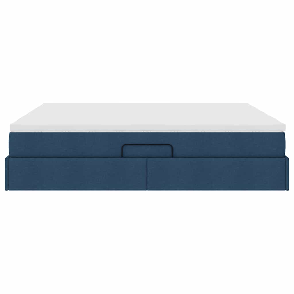 Opbergbed met matras met matras Blauw 180 x 200 cm Polyester