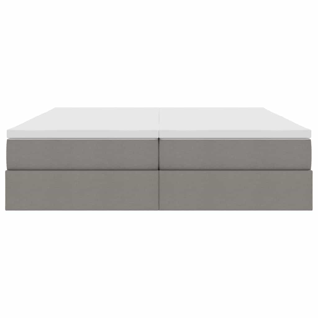 Opbergbed met matras met matras Taupe 200 x 200 cm Polyester