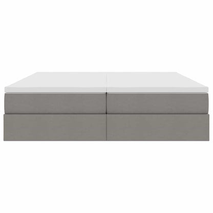 Opbergbed met matras met matras Taupe 200 x 200 cm Polyester
