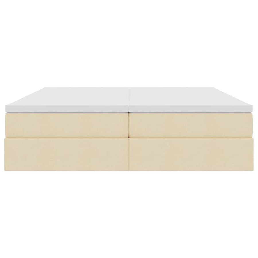 Opbergbed met matras met matras Crème 200 x 200 cm Polyester
