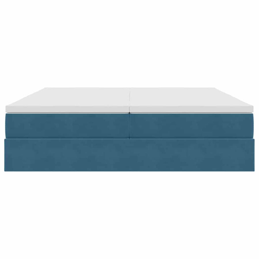 Opbergbed met matras Donkerblauw 180 x 200 cm Fluweel