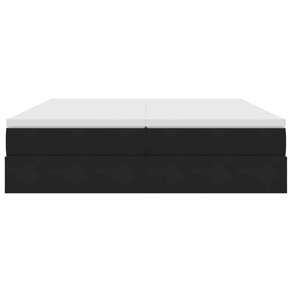 Opbergbed met matras met matras Zwart 200 x 200 cm Fluweel