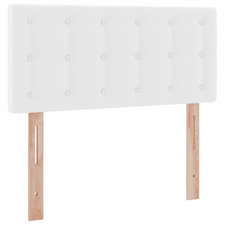 Opslag bed met matras met matras Puur Wit 90 x 200 cm Nep Leer