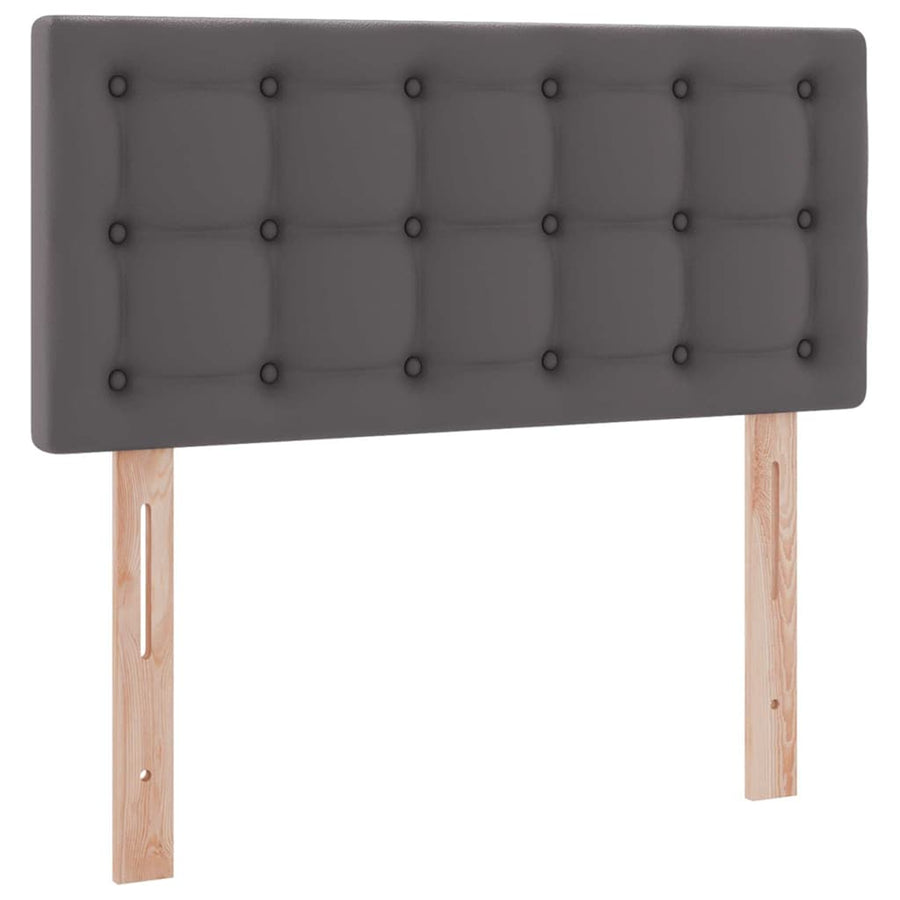 Opslag bed met matras met matras Grijs 90 x 200 cm Nep Leer