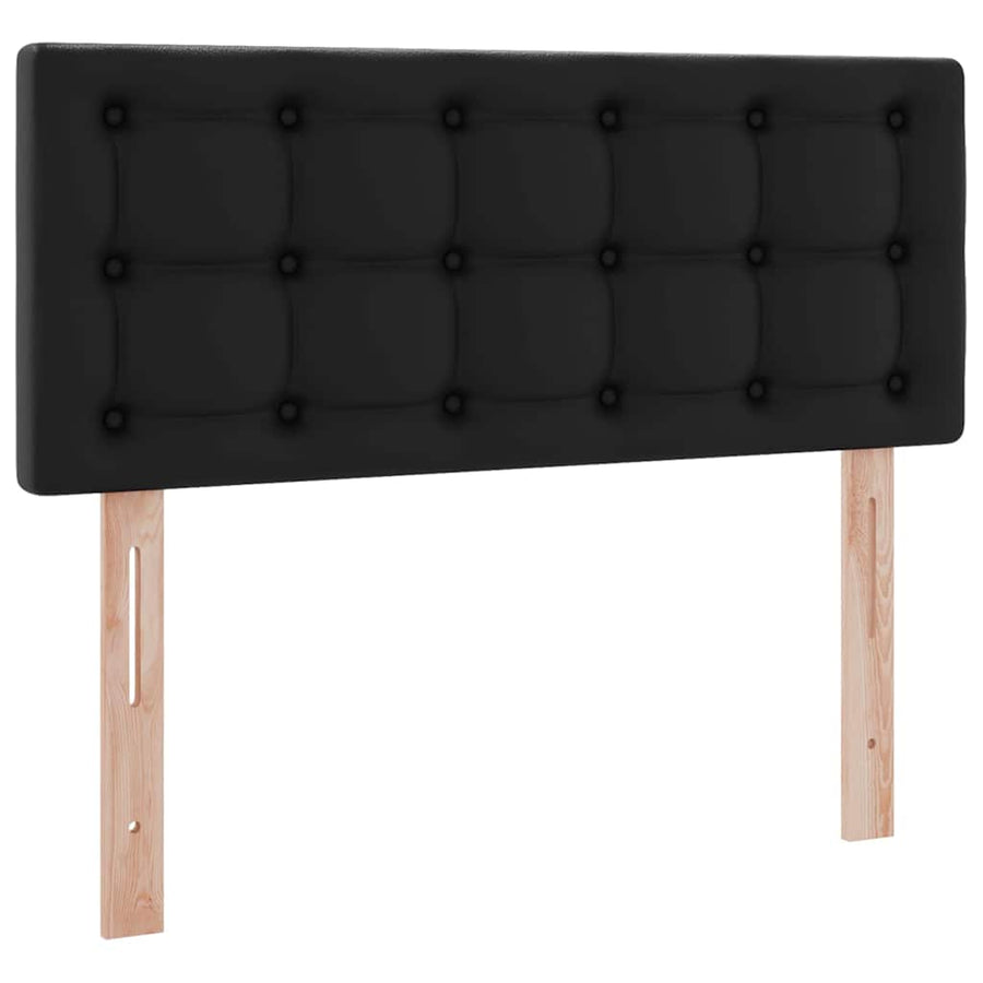 Opslag bed met matras met opslag Zwart 120 x 190 cm Nep Leer