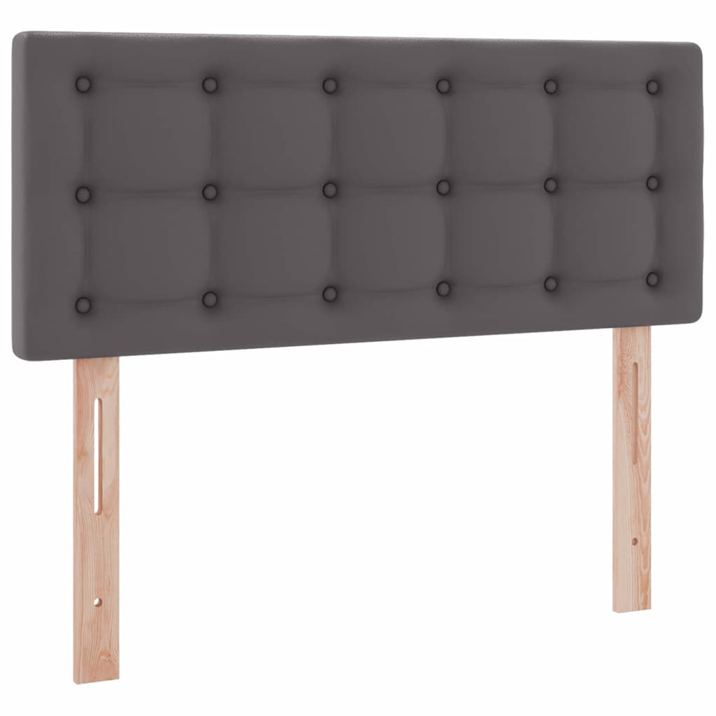 Opslag bed met matras met opslag Grijs 120 x 190 cm Nep Leer