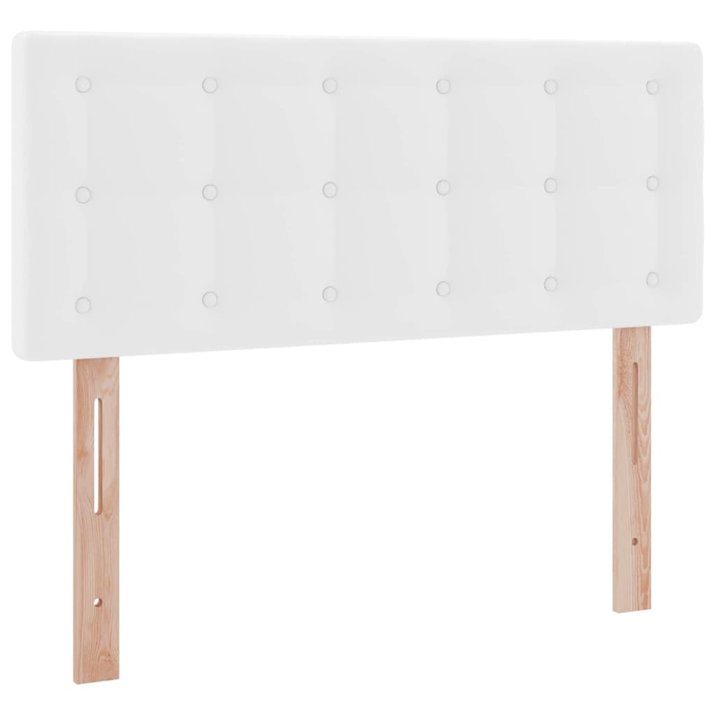 Opslag bed met matras met opslag Puur Wit 120 x 200 cm Nep Leer