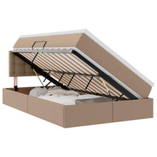 Opslag bed met matras Cappuccino 120 x 200 cm Nep Leer