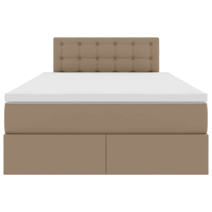 Opslag bed met matras Cappuccino 120 x 200 cm Nep Leer