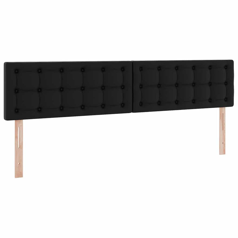 Opslag bed met matras met opslag Zwart 200 x 200 cm Nep Leer