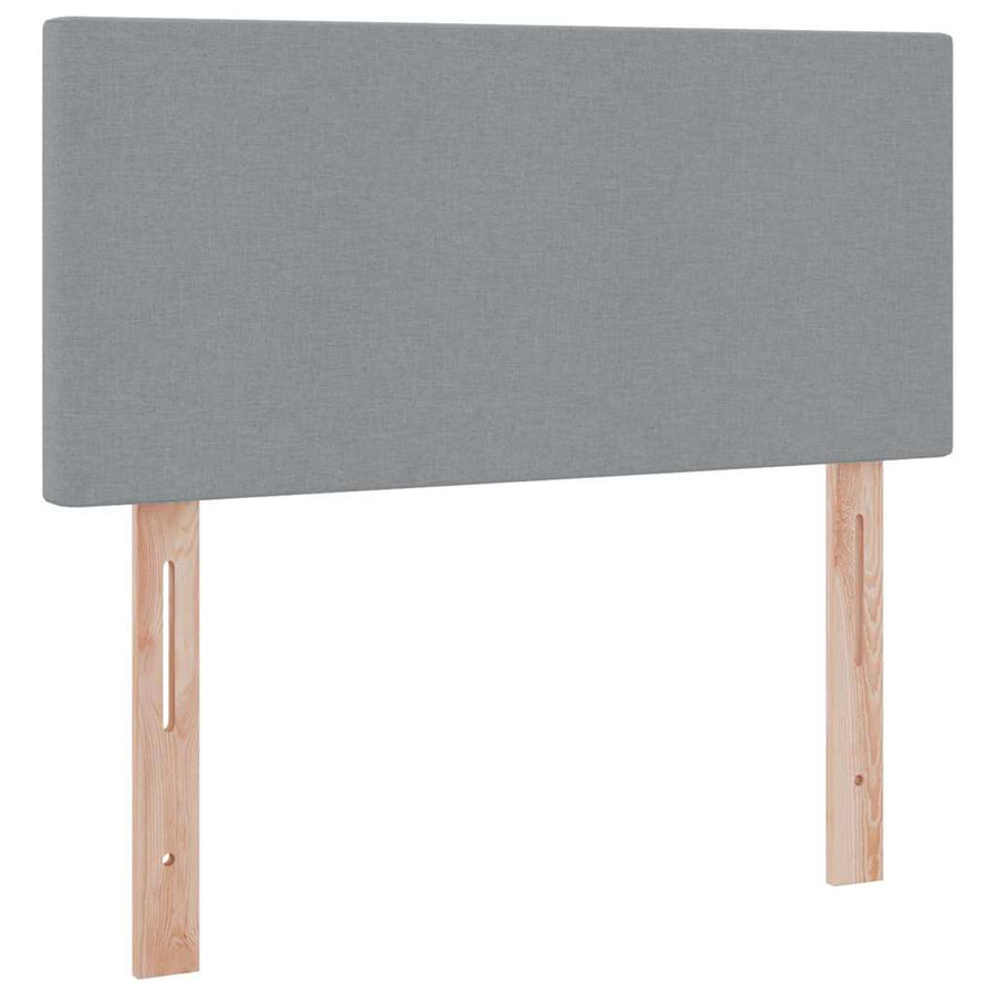 Opbergbed met matras Lichtgrijs 90 x 200 cm Bewerkt hout