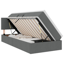 Opbergbed met matras Donkergrijs 90 x 200 cm Bewerkt hout