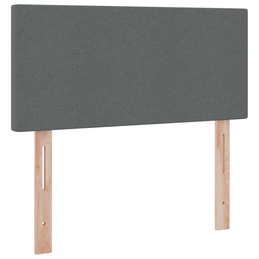 Opbergbed met matras Donkergrijs 90 x 200 cm Bewerkt hout