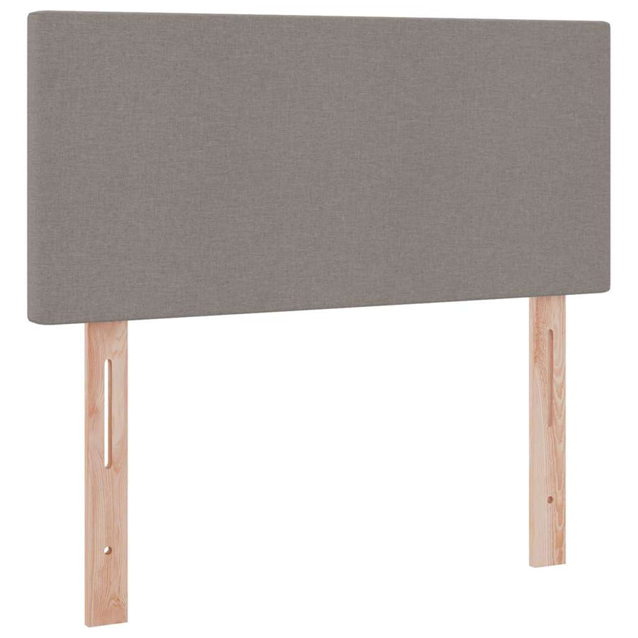 Opbergbed met matras met matras Taupe 90 x 200 cm Bewerkt hout