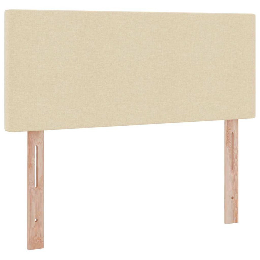 Opbergbed met matras met matras Crème 120 x 190 cm Bewerkt hout