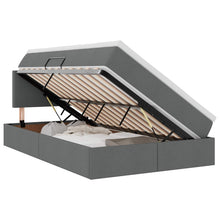 Opbergbed met matras Donkergrijs 120 x 200 cm Bewerkt hout