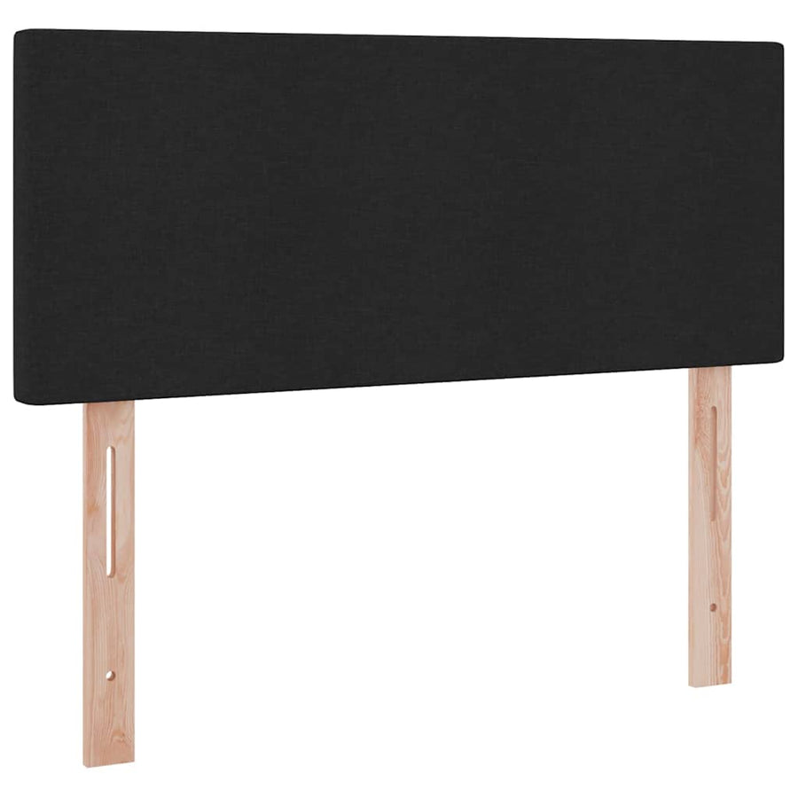 Opbergbed met matras met matras Zwart 120 x 200 cm Bewerkt hout