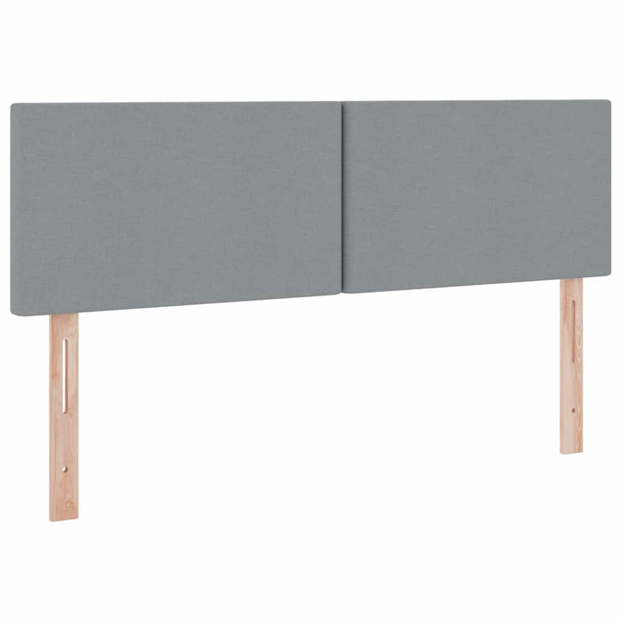 Opbergbed met matras Lichtgrijs 140 x 190 cm Bewerkt hout