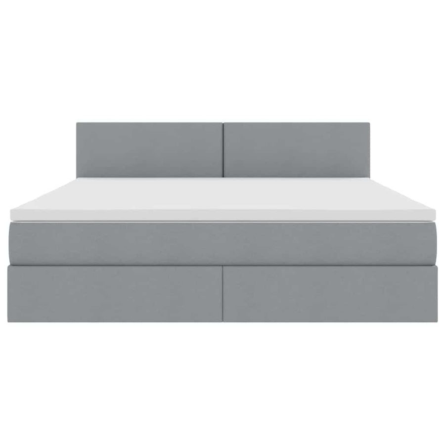 Opbergbed met matras Lichtgrijs 180 x 200 cm Bewerkt hout