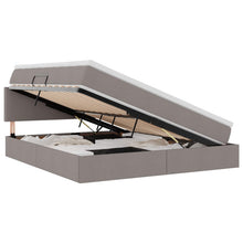 Opbergbed met matras met matras Taupe 180 x 200 cm Bewerkt hout