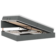 Opbergbed met matras Donkergrijs 200 x 200 cm Bewerkt hout