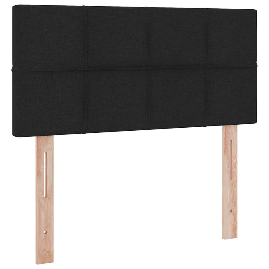 Opbergbed met matras met matras Zwart 90 x 200 cm Bewerkt hout