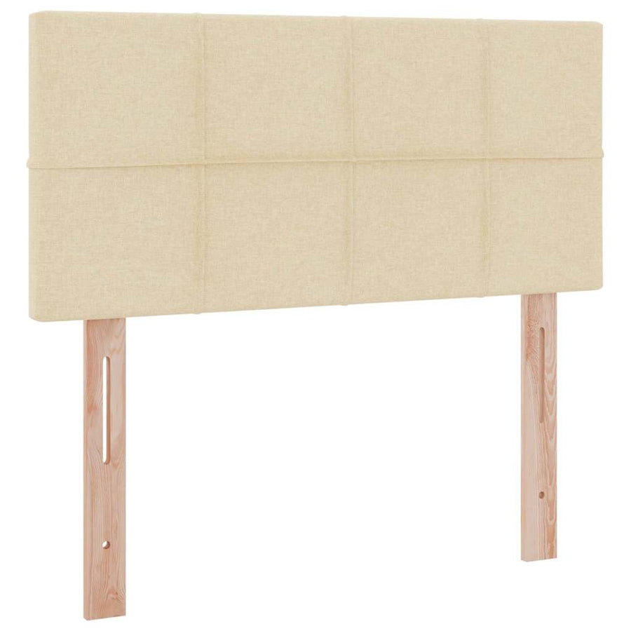 Opbergbed met matras met matras Crème 90 x 200 cm Bewerkt hout