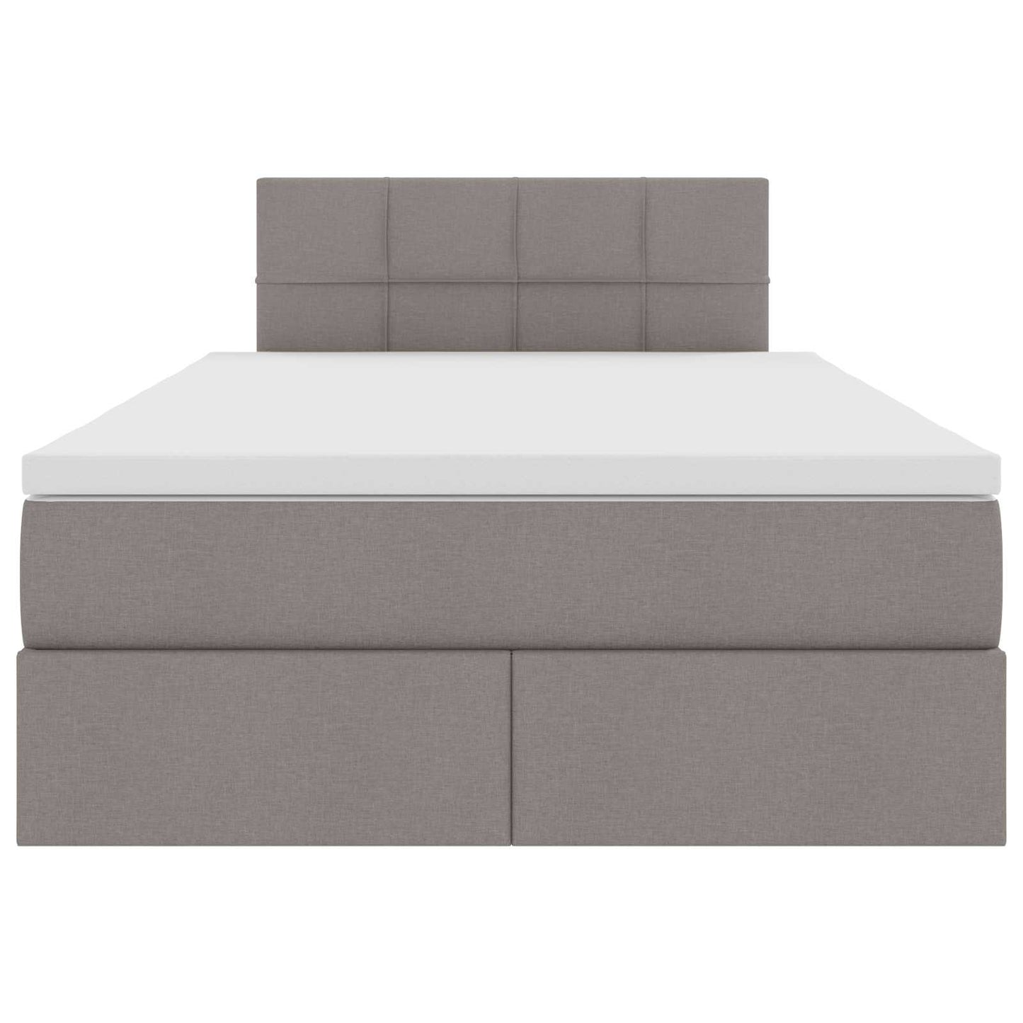 Opbergbed met matras met matras Taupe 120 x 190 cm Bewerkt hout