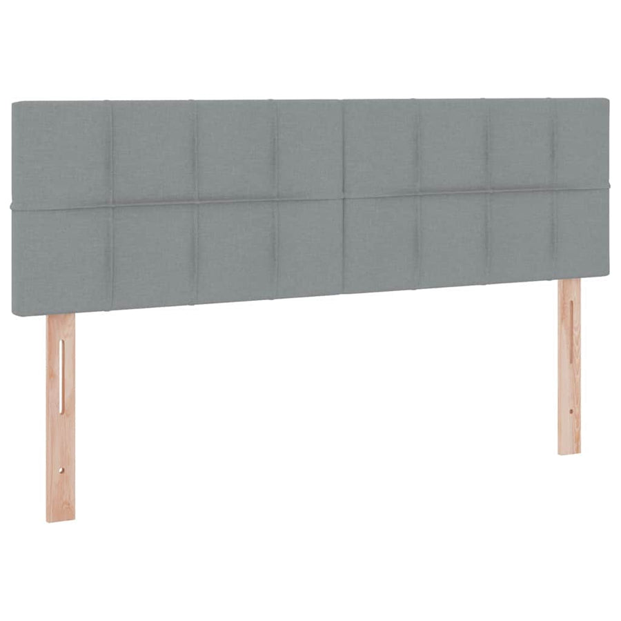 Opbergbed met matras Lichtgrijs 140 x 190 cm Bewerkt hout