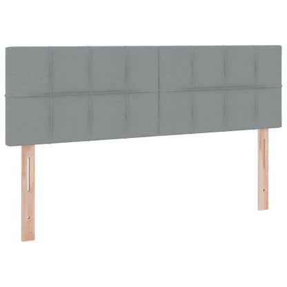 Opbergbed met matras Lichtgrijs 140 x 200 cm Bewerkt hout