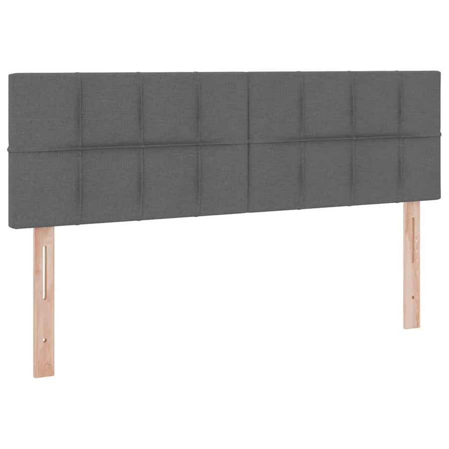 Opbergbed met matras Donkergrijs 140 x 200 cm Bewerkt hout