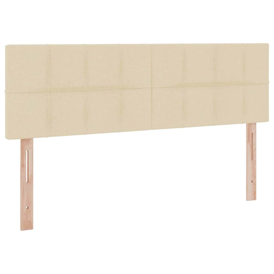 Opbergbed met matras met matras Crème 140 x 200 cm Bewerkt hout