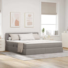 Opbergbed 180x200 cm taupe met matras