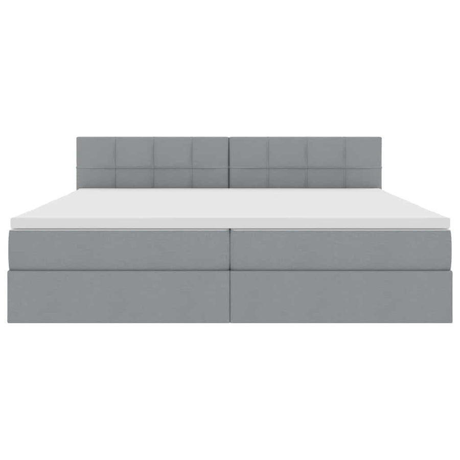 Opbergbed met matras Lichtgrijs 200 x 200 cm Bewerkt hout