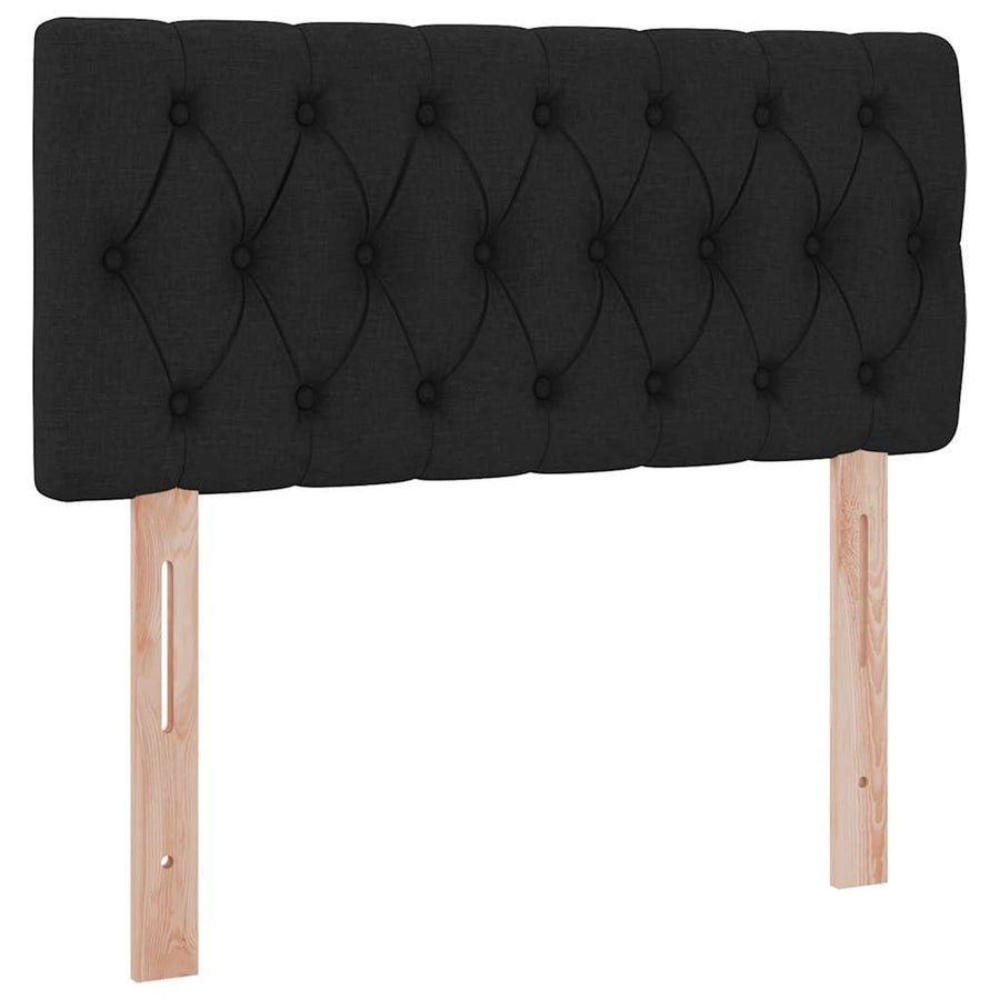 Opbergbed met matras met matras Zwart 90 x 190 cm Bewerkt hout