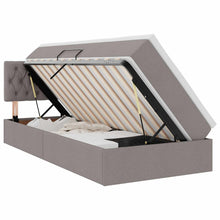 Opbergbed met matras met matras Taupe 100 x 200 cm Bewerkt hout