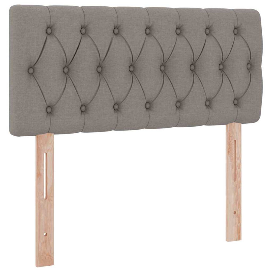 Opbergbed met matras met matras Taupe 100 x 200 cm Bewerkt hout