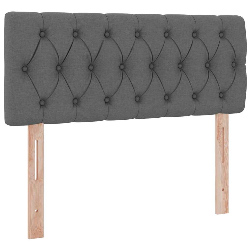 Opbergbed met matras Donkergrijs 120 x 190 cm Bewerkt hout