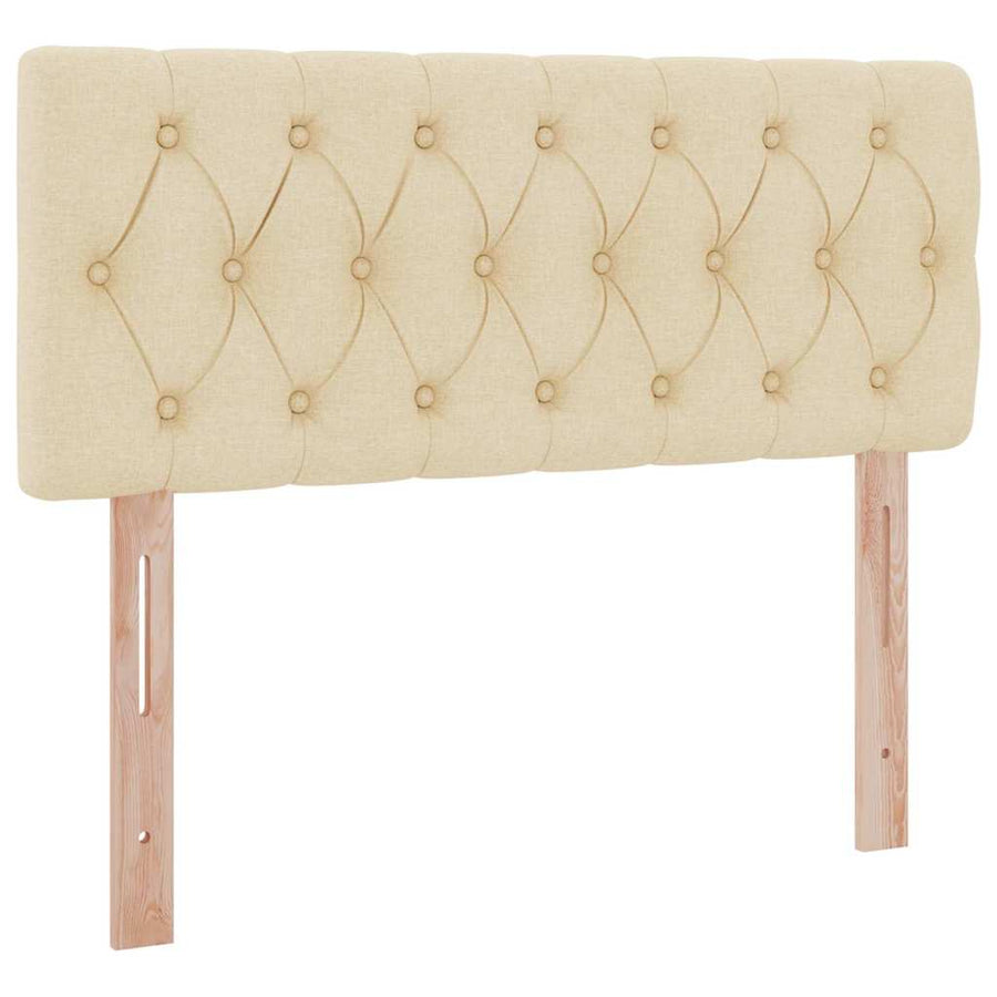 Opbergbed met matras met matras Crème 120 x 190 cm Bewerkt hout