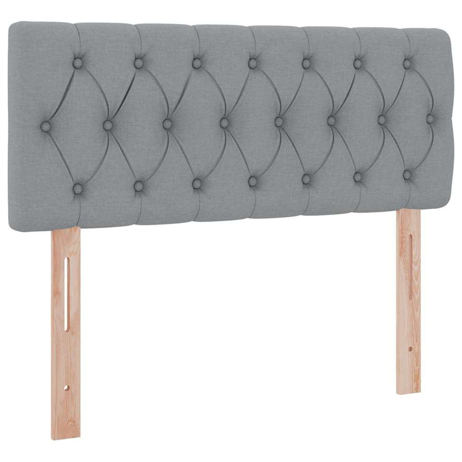 Opbergbed met matras Lichtgrijs 120 x 200 cm Bewerkt hout