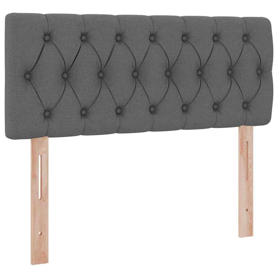 Opbergbed met matras Donkergrijs 120 x 200 cm Bewerkt hout