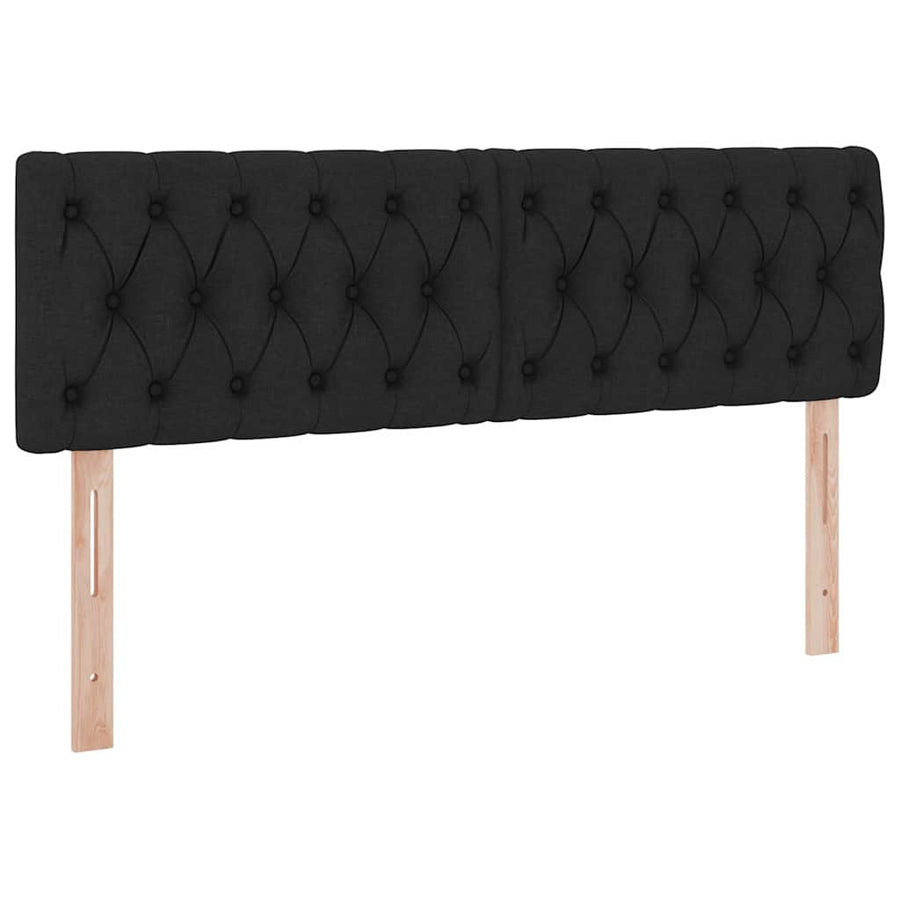 Opbergbed met matras met matras Zwart 140 x 200 cm Bewerkt hout