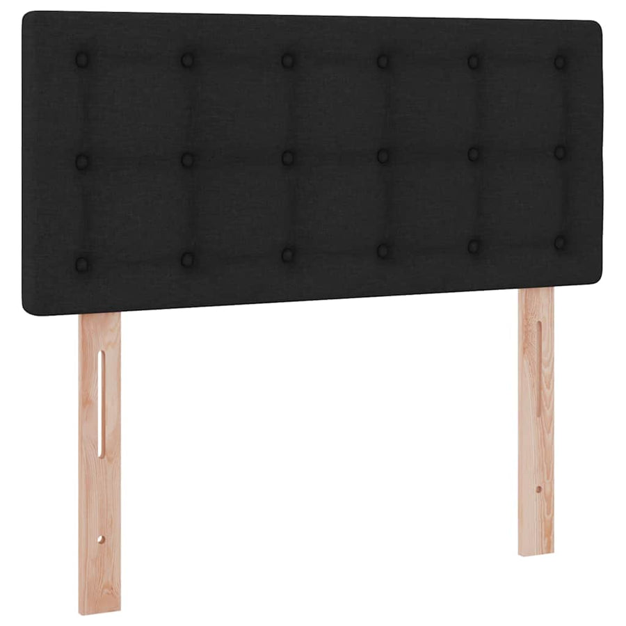 Opbergbed met matras met matras Zwart 100 x 200 cm Bewerkt hout