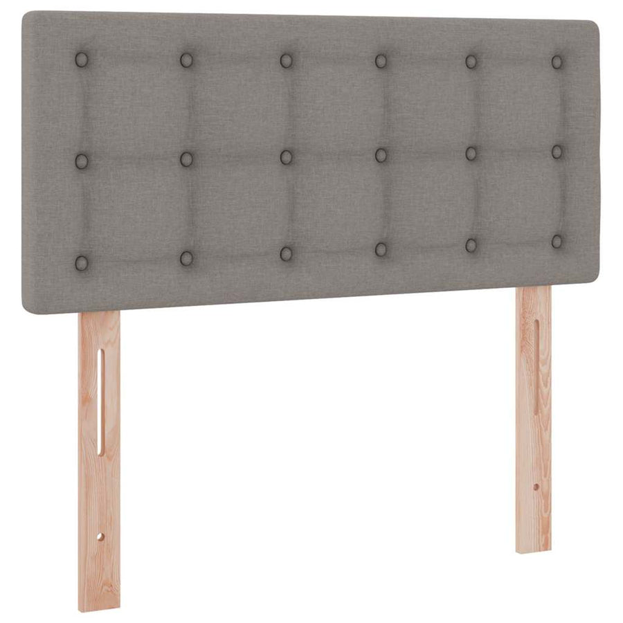 Opbergbed met matras met matras Taupe 100 x 200 cm Bewerkt hout