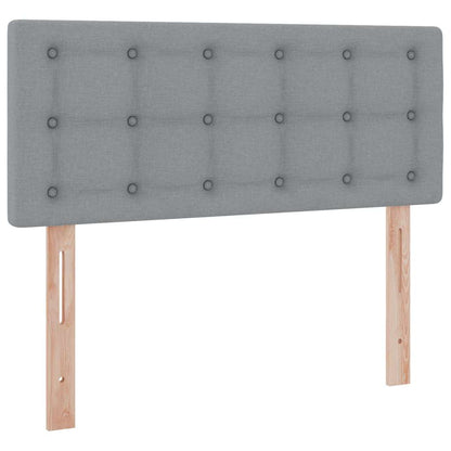 Opbergbed met matras Lichtgrijs 120 x 190 cm Bewerkt hout