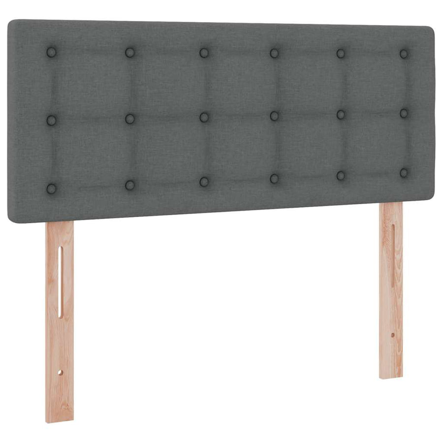 Opbergbed met matras Donkergrijs 120 x 200 cm Bewerkt hout