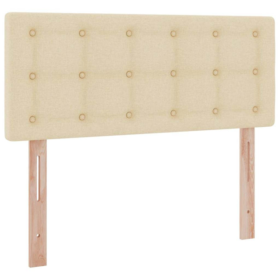 Opbergbed met matras met matras Crème 120 x 200 cm Bewerkt hout