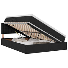 Opbergbed met matras met matras Zwart 140 x 190 cm Bewerkt hout