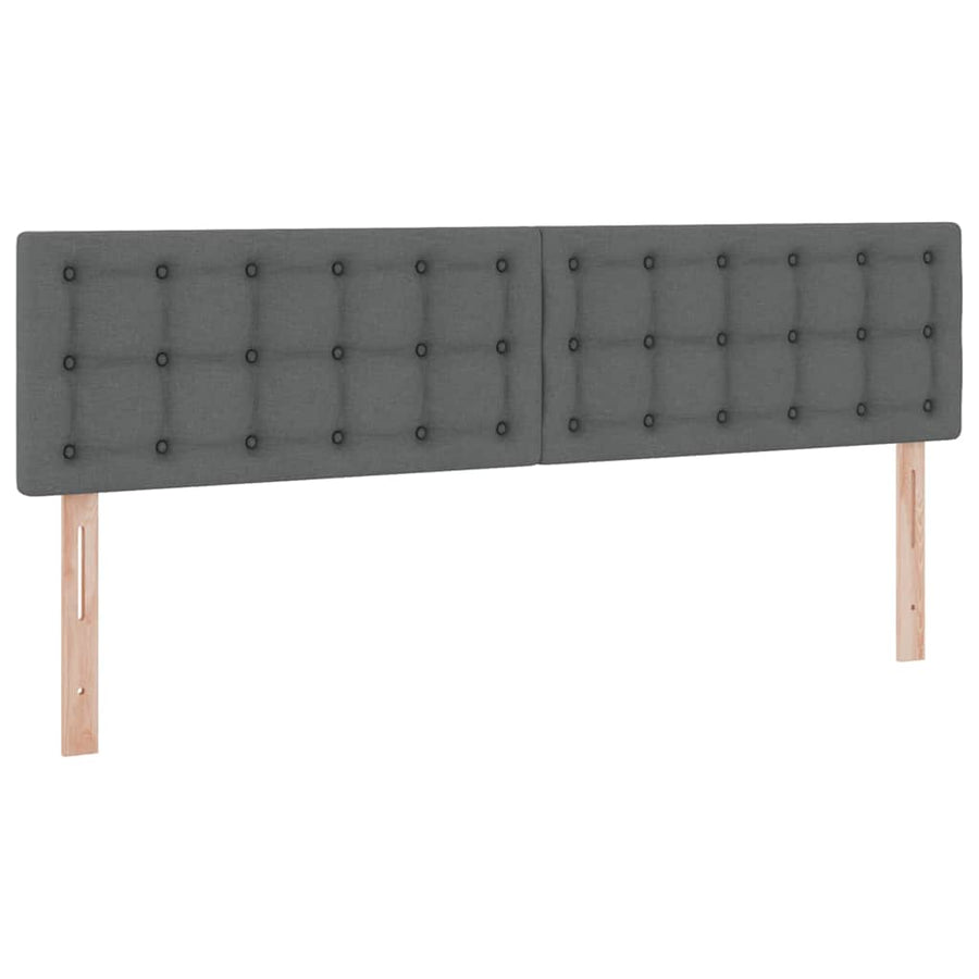 Opbergbed met matras Donkergrijs 160 x 200 cm Bewerkt hout