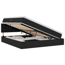 Opbergbed met matras met matras Zwart 180 x 200 cm Bewerkt hout
